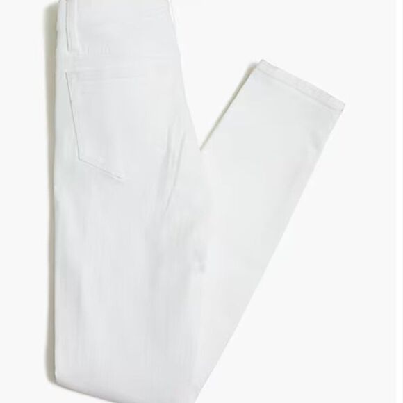 J. Crew Factory 9" mid-rise skinny jean in signature stretch  White NWT - Picture 4 of 12